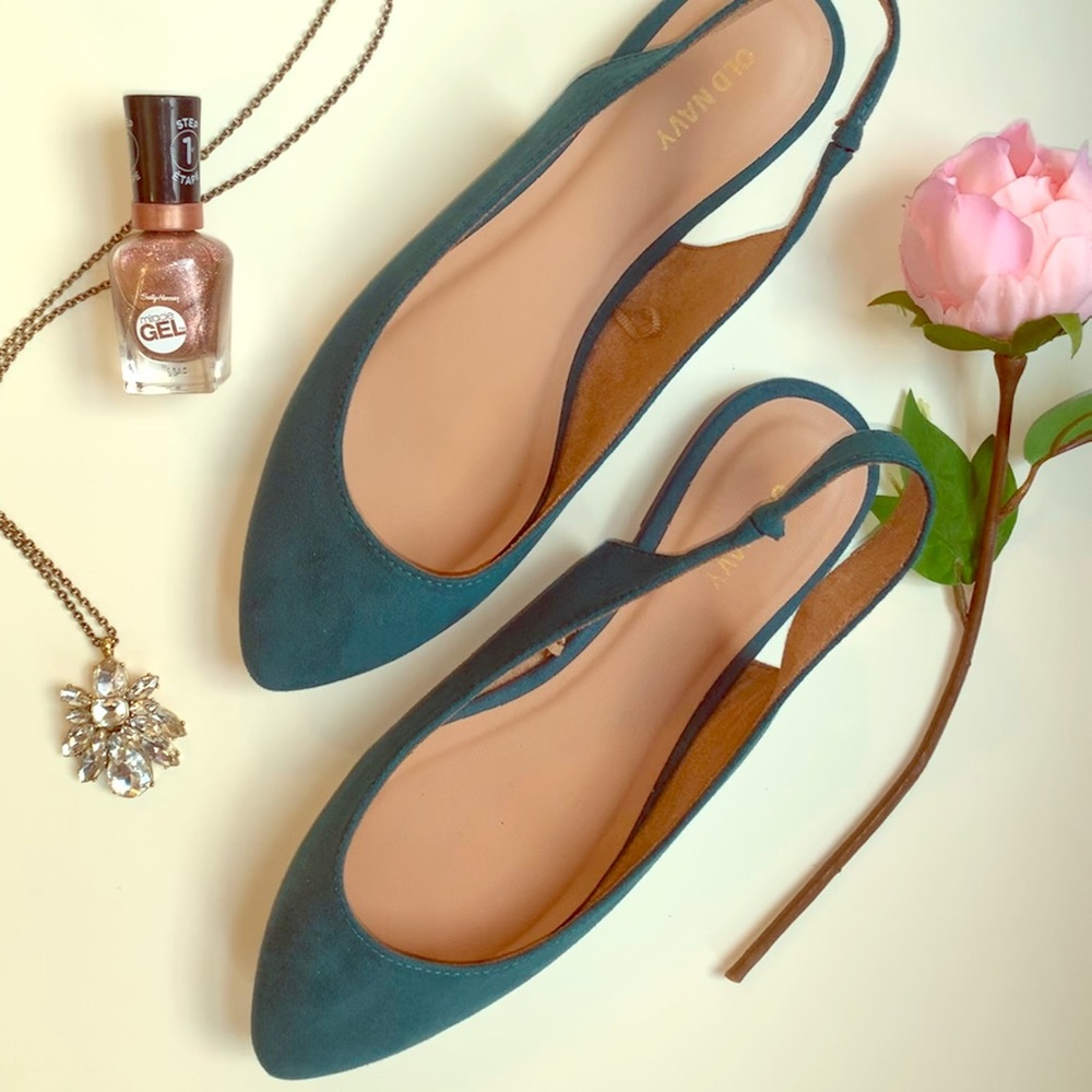 Turquoise Sling Backs